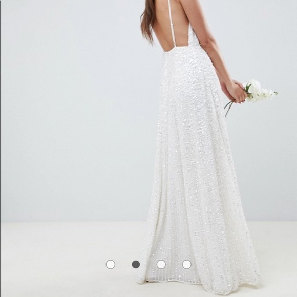 ASOS sequin cami wedding dress - Picture 3 of 6